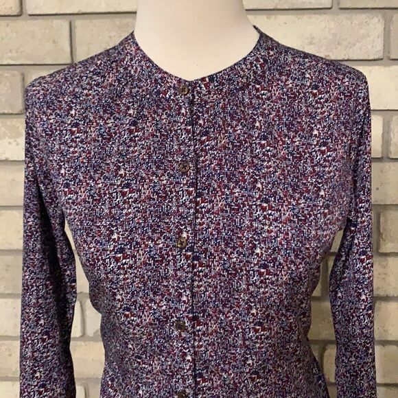 3for$20 button front blouse small blue red - Picture 2 of 5